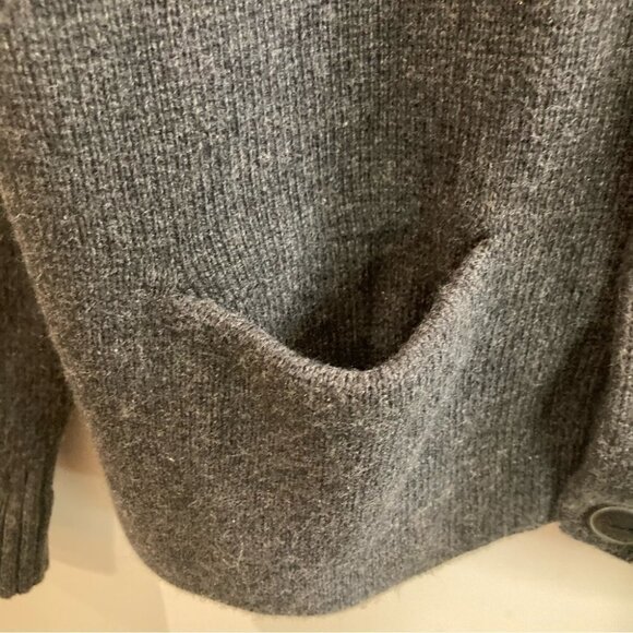 ABERCROMBIE & FITCH Sz XXL  Grandpa Core Dark Academia Emblem Pockets Cardigan - Picture 5 of 14